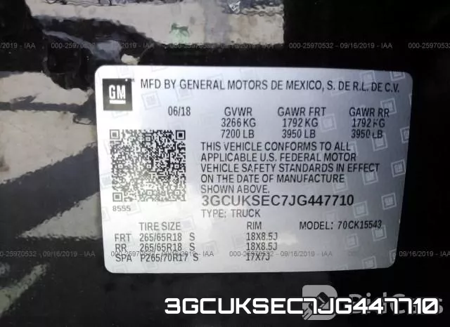 3GCUKSEC7JG447710 фото 10