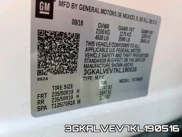 3GKALVEV7KL190516 фото 2