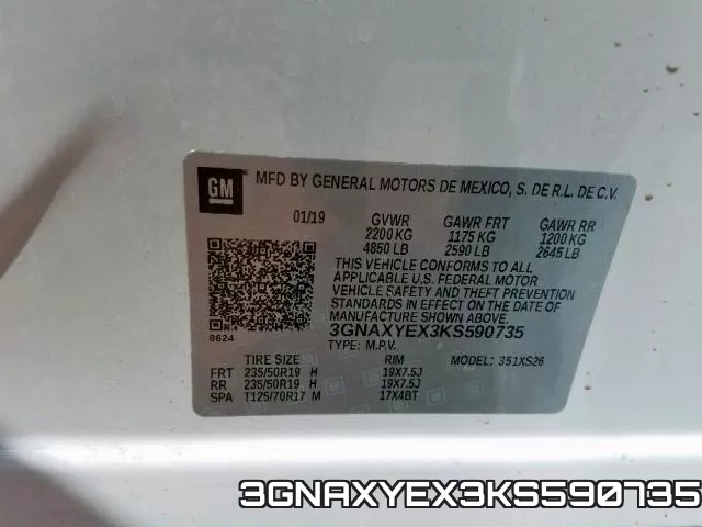 3GNAXYEX3KS590735 фото 2