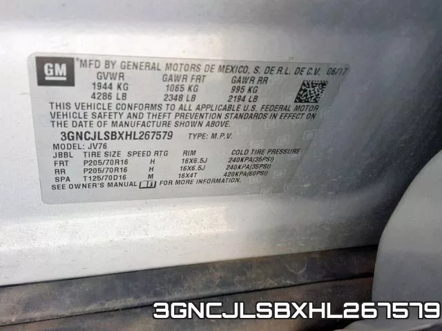 3GNCJLSBXHL267579 фото 2