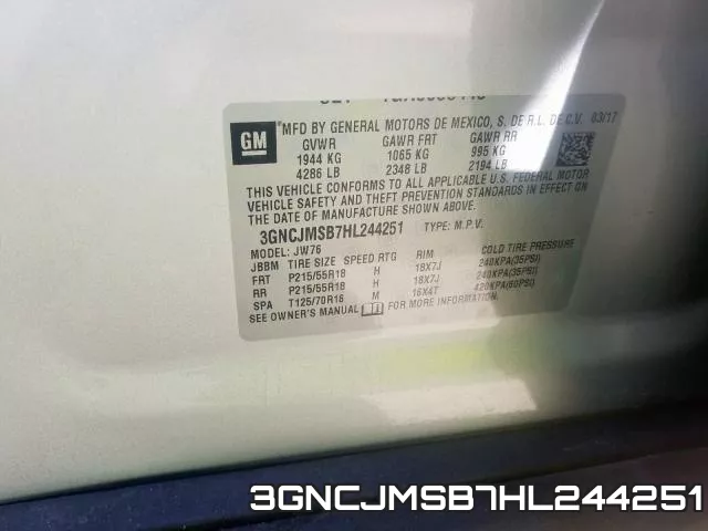 3GNCJMSB7HL244251 фото 2