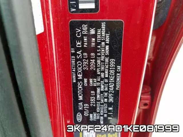 3KPF24AD1KE081999 фото 2