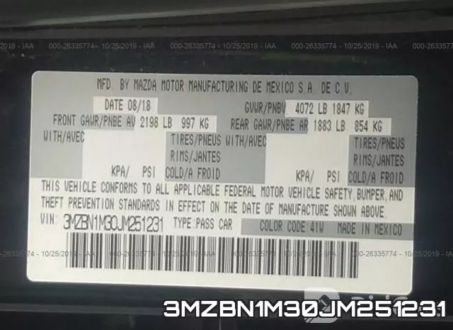 3MZBN1M30JM251231 фото 10