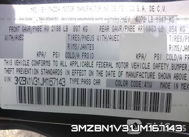 3MZBN1V31JM167143 фото 10