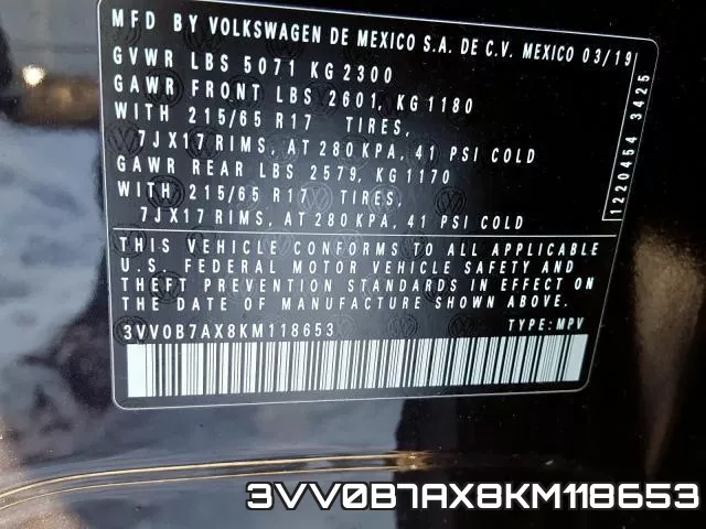 3VV0B7AX8KM118653 фото 2