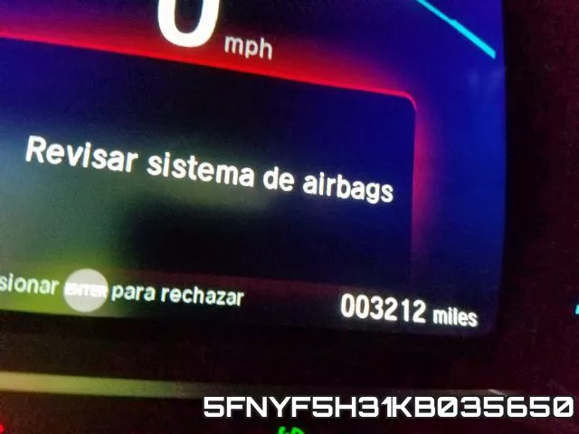 5FNYF5H31KB035650 фото 9