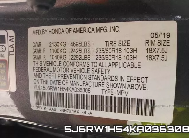 5J6RW1H54KA036308 фото 10