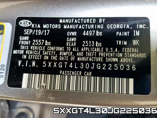 5XXGT4L30JG225036 фото 2