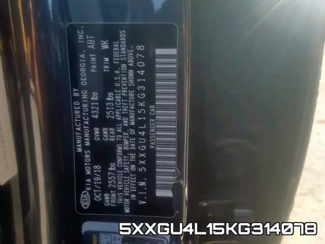 5XXGU4L15KG314078 фото 2