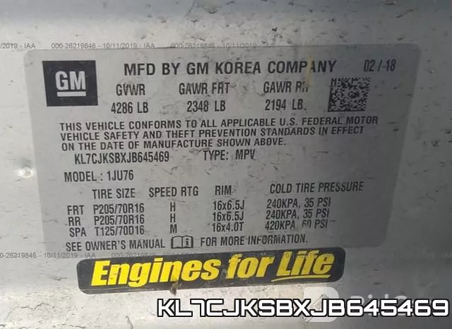 KL7CJKSBXJB645469 фото 10