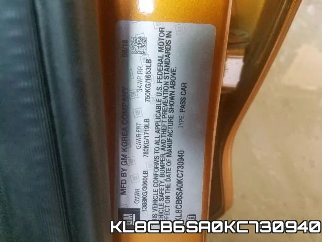 KL8CB6SA0KC730940 фото 2