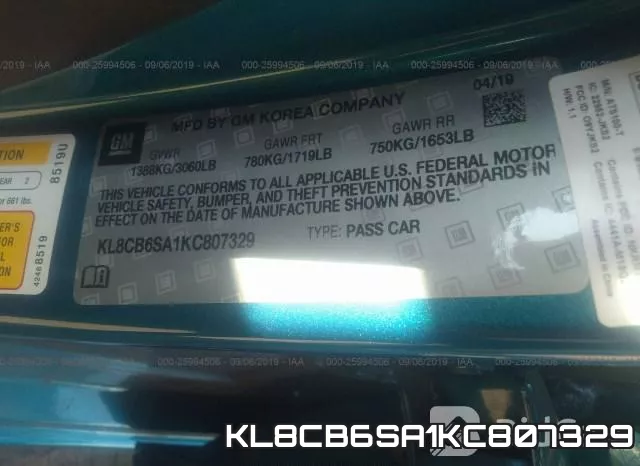 KL8CB6SA1KC807329 фото 8