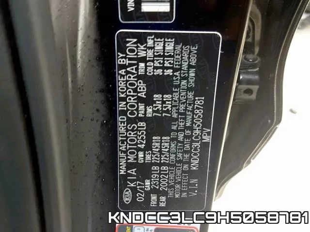 KNDCC3LC9H5058781 фото 2
