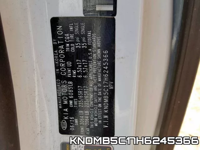 KNDMB5C17H6245366 фото 2
