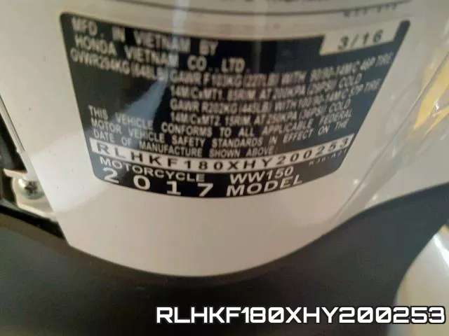RLHKF180XHY200253 фото 2