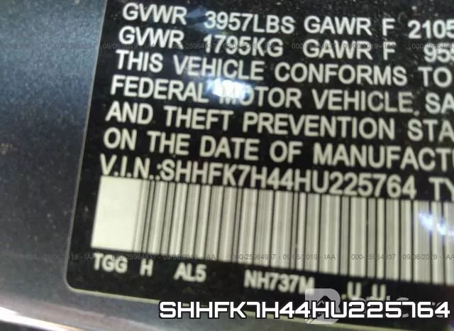 SHHFK7H44HU225764 фото 10