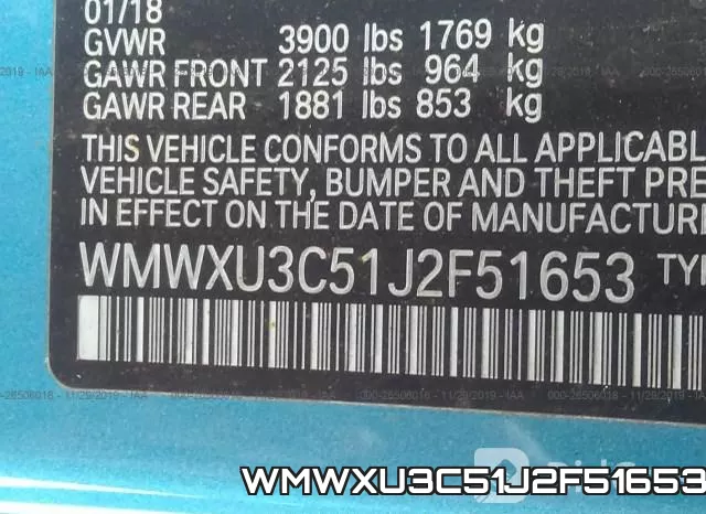 WMWXU3C51J2F51653 фото 10