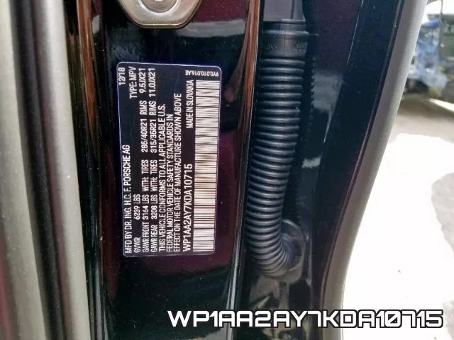 WP1AA2AY7KDA10715 фото 2