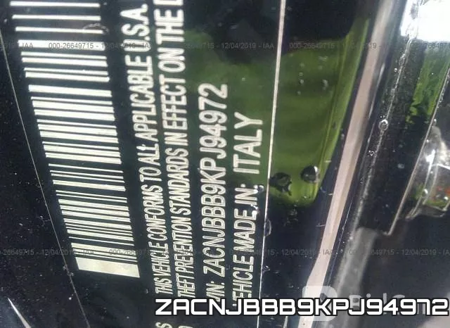 ZACNJBBB9KPJ94972 фото 9