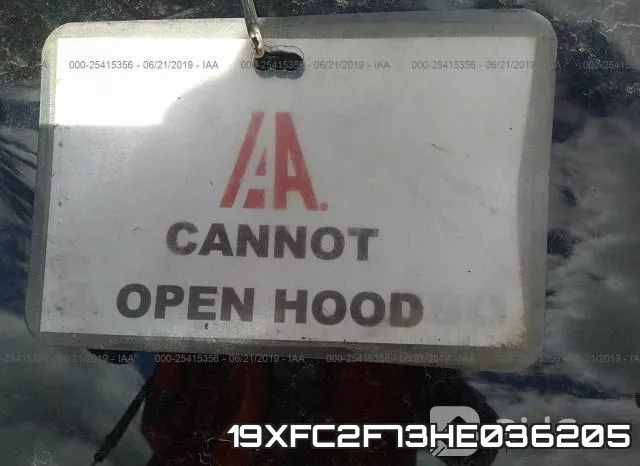 19XFC2F73HE036205 фото 2