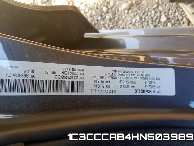 1C3CCCAB4HN503989 фото 2
