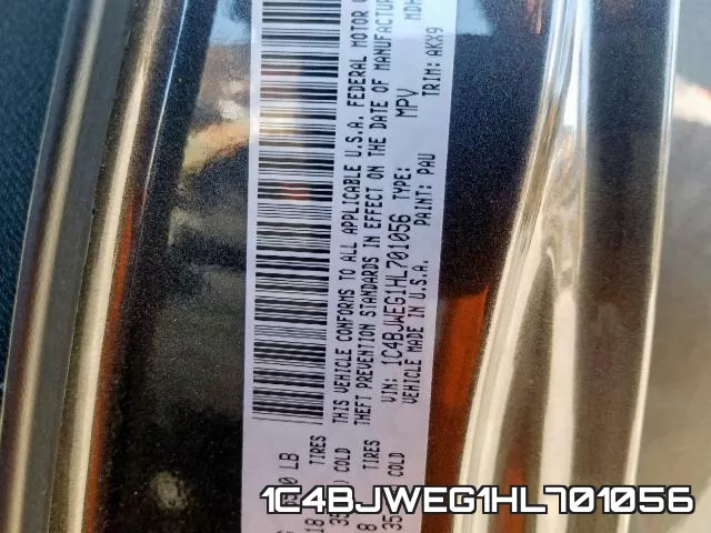 1C4BJWEG1HL701056 фото 2