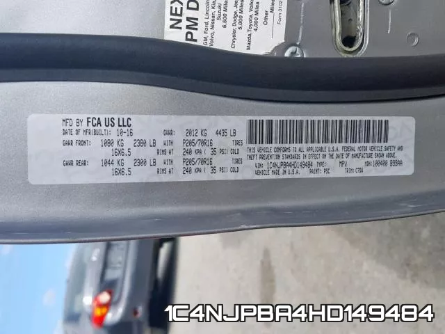 1C4NJPBA4HD149484 фото 2