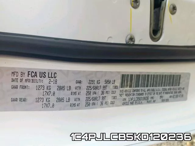 1C4PJLCB5KD120236 фото 2