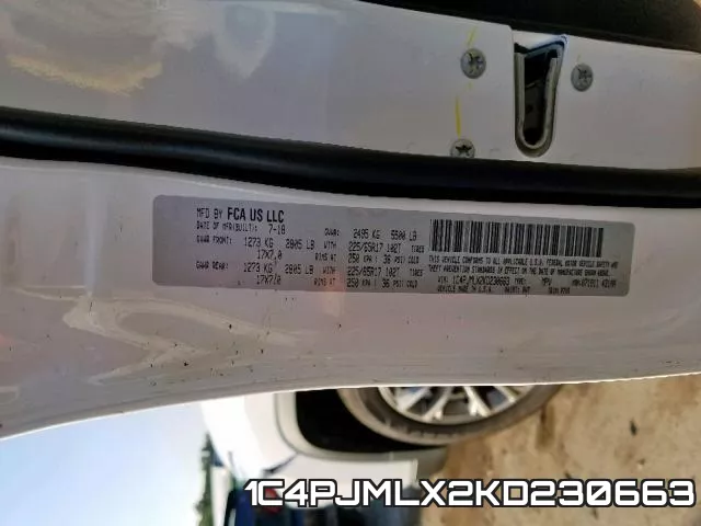 1C4PJMLX2KD230663 фото 2