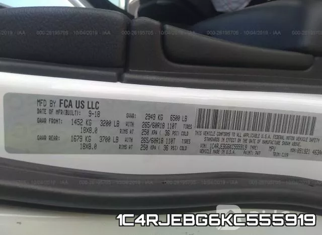 1C4RJEBG6KC555919 фото 10