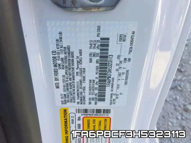 1FA6P8CF3H5323113 фото 2
