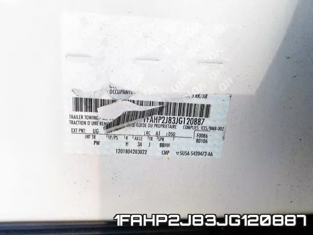 1FAHP2J83JG120887 фото 2