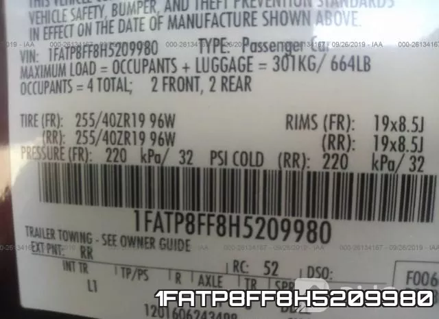 1FATP8FF8H5209980 фото 10