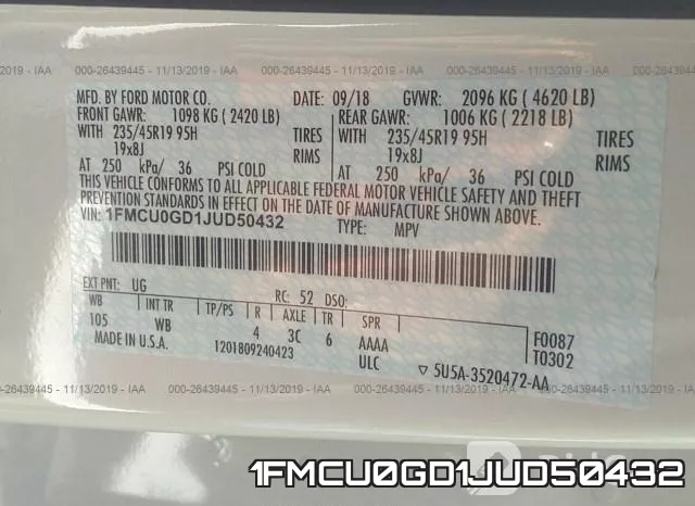 1FMCU0GD1JUD50432 фото 10