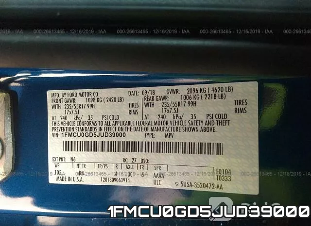 1FMCU0GD5JUD39000 фото 8