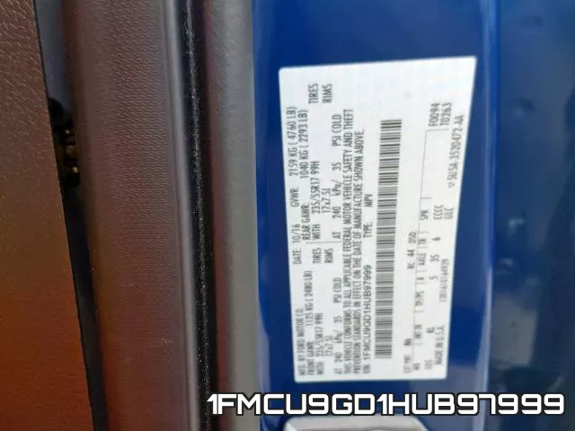 1FMCU9GD1HUB97999 фото 2