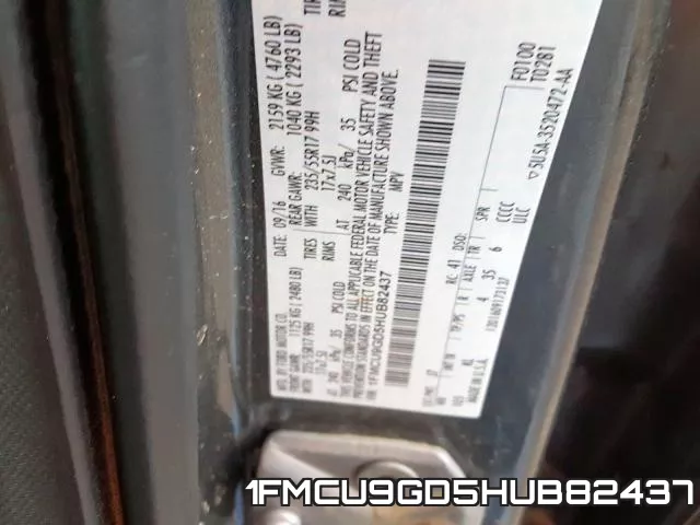 1FMCU9GD5HUB82437 фото 2