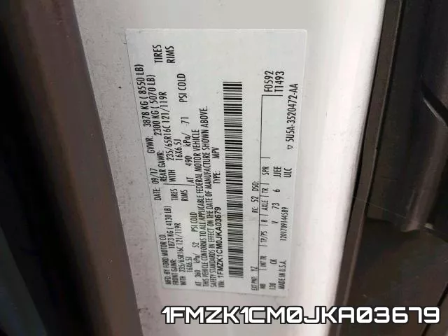 1FMZK1CM0JKA03679 фото 2