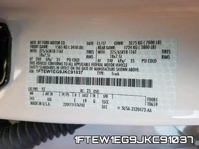 1FTEW1EG9JKC91037 фото 2