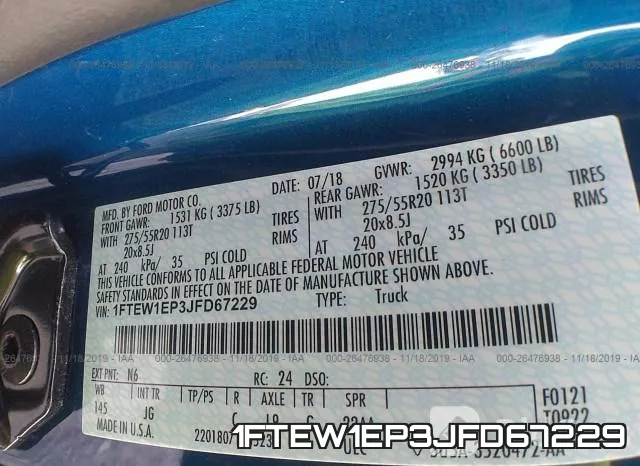 1FTEW1EP3JFD67229 фото 10