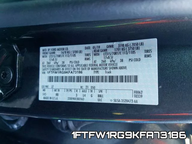 1FTFW1RG9KFA73186 фото 2
