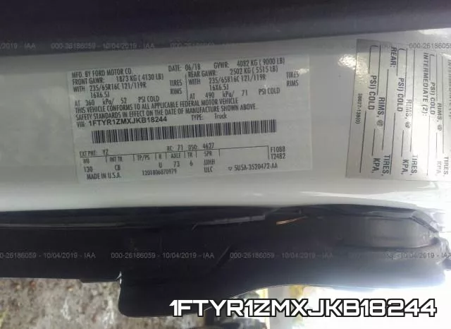 1FTYR1ZMXJKB18244 фото 10