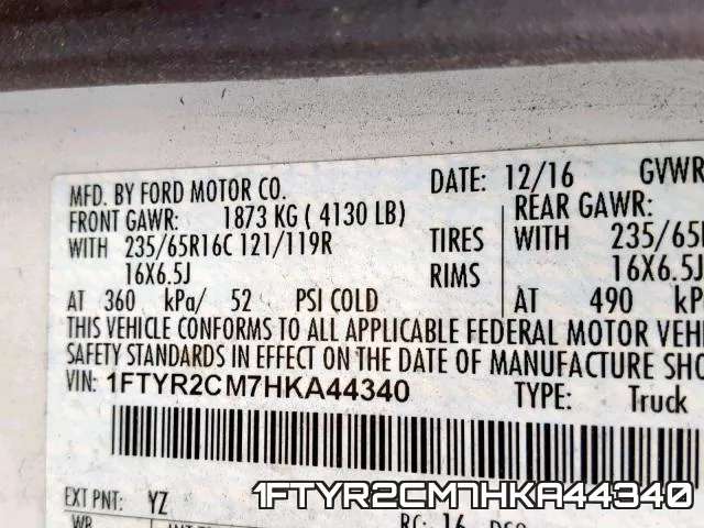 1FTYR2CM7HKA44340 фото 2