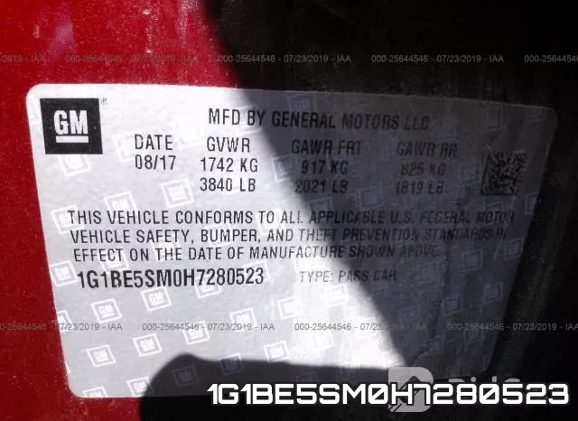 1G1BE5SM0H7280523 фото 10