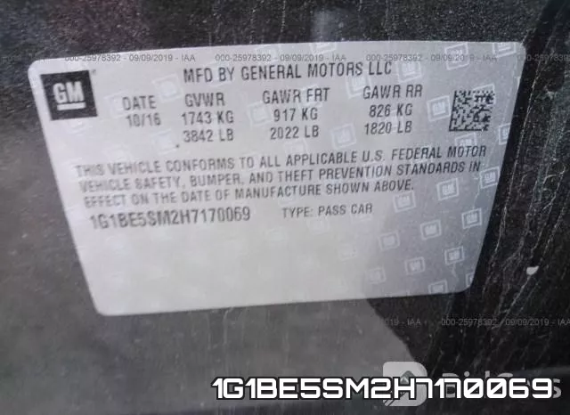 1G1BE5SM2H7170069 фото 8