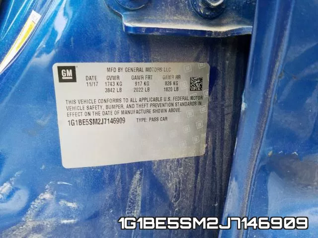 1G1BE5SM2J7146909 фото 2