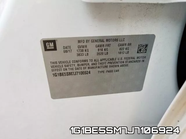 1G1BE5SM7J7106924 фото 2