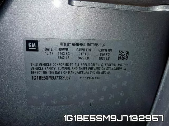1G1BE5SM9J7132957 фото 2