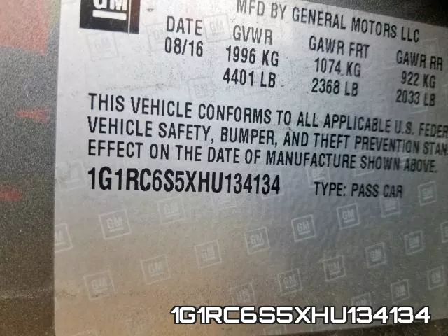 1G1RC6S5XHU134134 фото 2