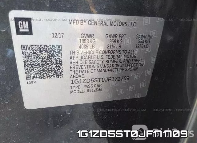 1G1ZD5ST0JF171709 фото 10